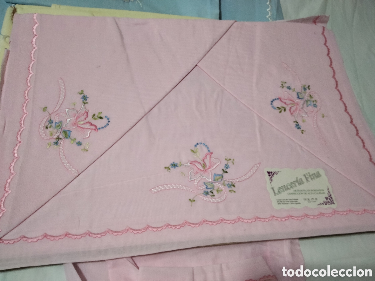 Nuevo: Antiguas s&aacute;banas bordadas - Foto 1