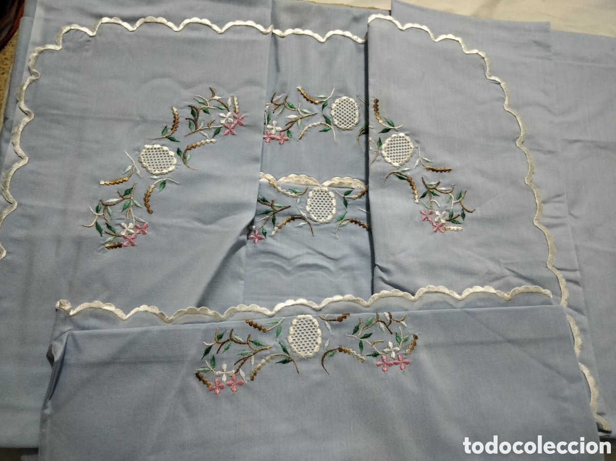 Nuevo: Antiguas s&aacute;banas bordadas - Foto 1