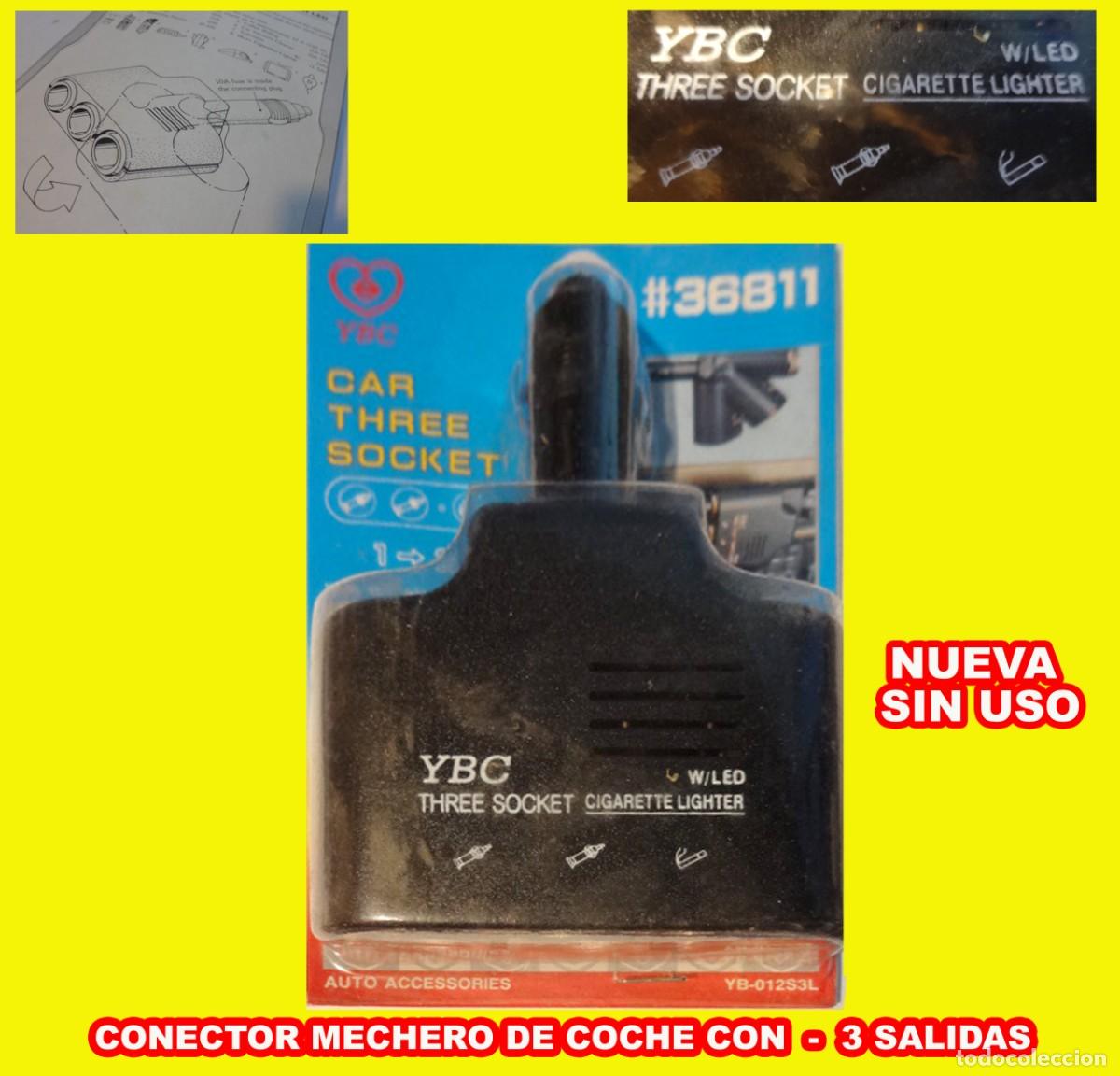 Nuevo: CONECTOR PARA MECHERO COCHE CON 3 SALIDAS - Foto 1