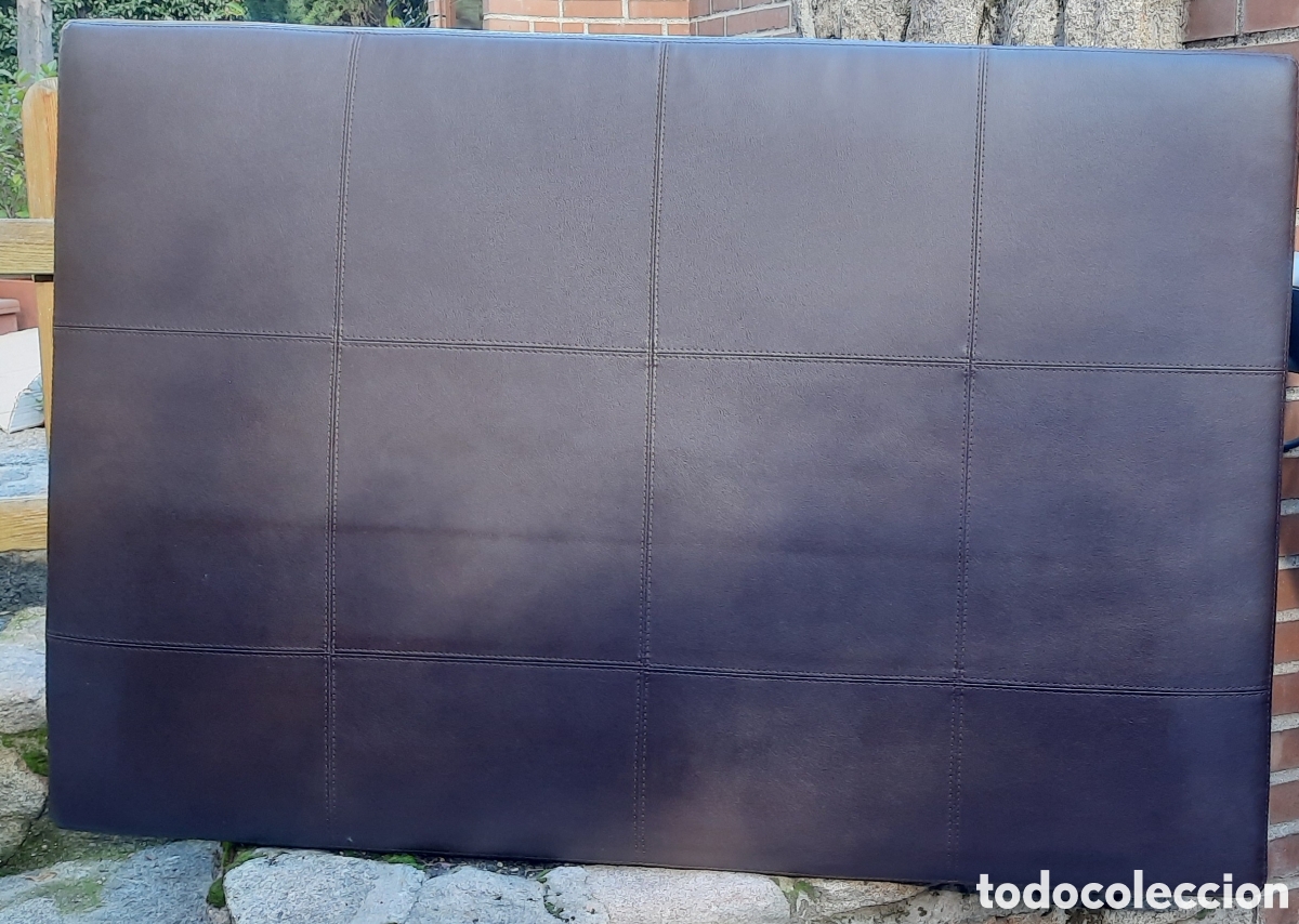 Nuevo: Cabecero tapizado marr&oacute;n 1,20m x80cm - Foto 3