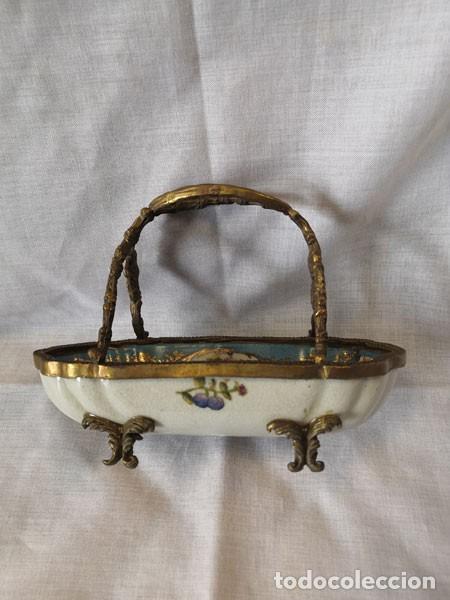 Nuevo: CESTA DE PORCELANA Y BRONCE ADELE CAREY - Foto 8