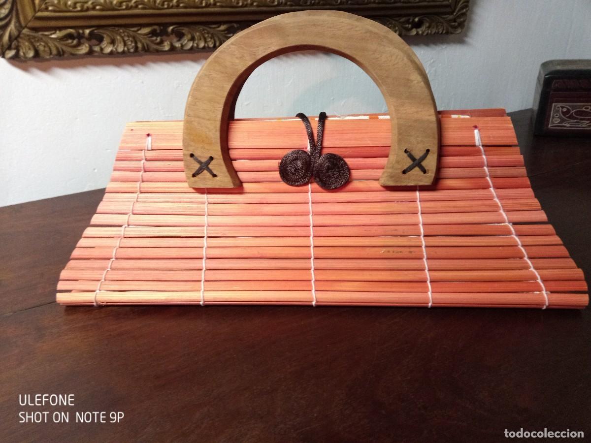 Nuevo: Original bolso de madera naranja. Wella. Nuevo - Foto 1