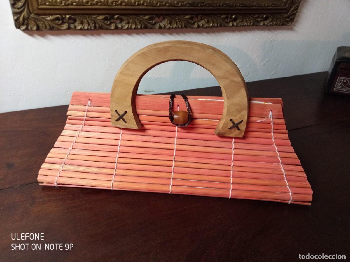 Nuevo: Original bolso de madera naranja. Wella. Nuevo - Foto 2