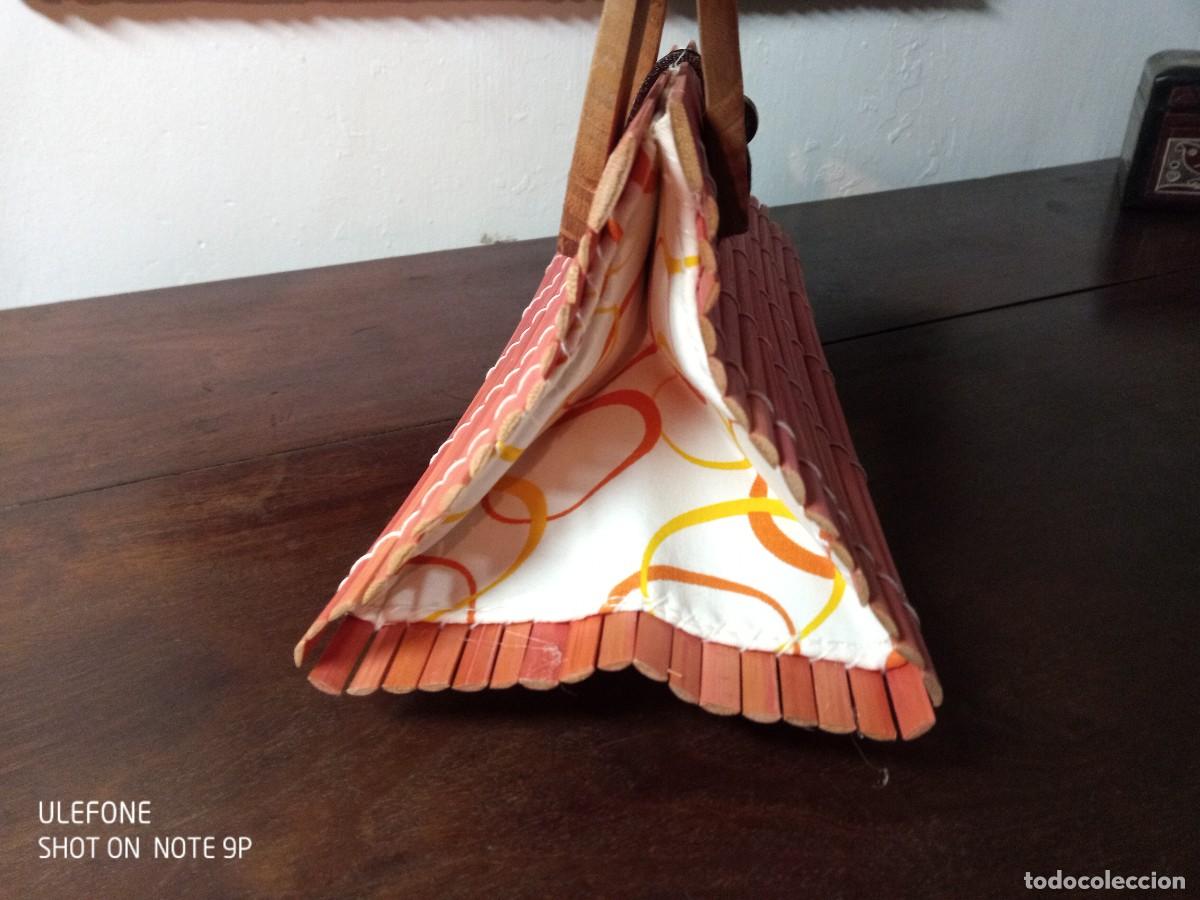 Nuevo: Original bolso de madera naranja. Wella. Nuevo - Foto 4