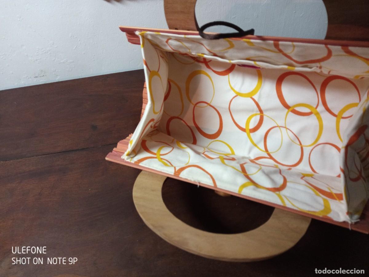 Nuevo: Original bolso de madera naranja. Wella. Nuevo - Foto 6