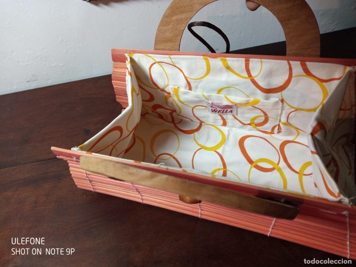 Nuevo: Original bolso de madera naranja. Wella. Nuevo - Foto 7