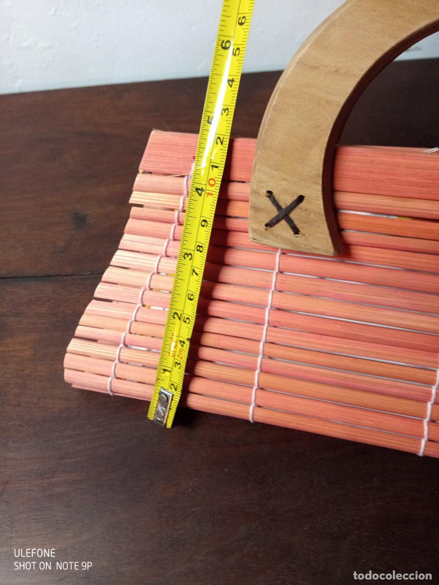 Nuevo: Original bolso de madera naranja. Wella. Nuevo - Foto 8