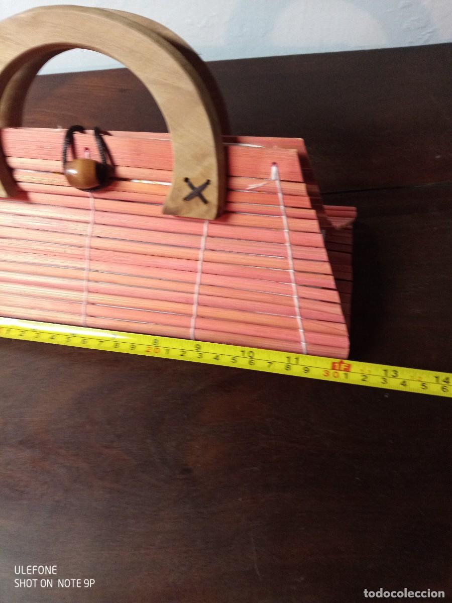 Nuevo: Original bolso de madera naranja. Wella. Nuevo - Foto 9