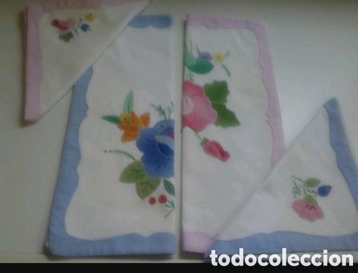 Nuovo: 4 SERVILLETAS BORDADAS x6&euro;