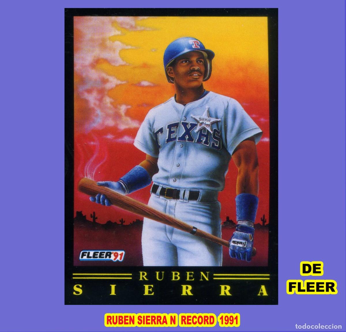 Nuevo: RUBEN SIERRA BASEBALL RECORD 1991 DE FLEER - Foto 1