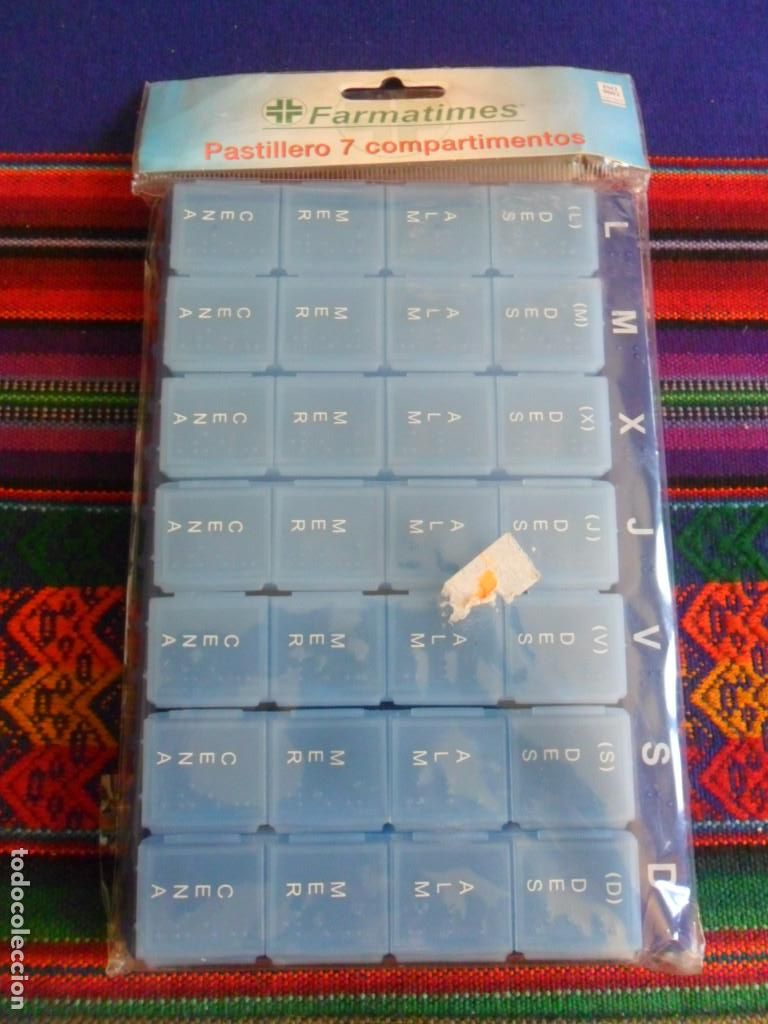 Nuovo: FARMATIMES PASTILLERO 7 COMPARTIMENTOS PARA LOS 7 D&Iacute;AS DE LA SEMANA EN BLISTER.