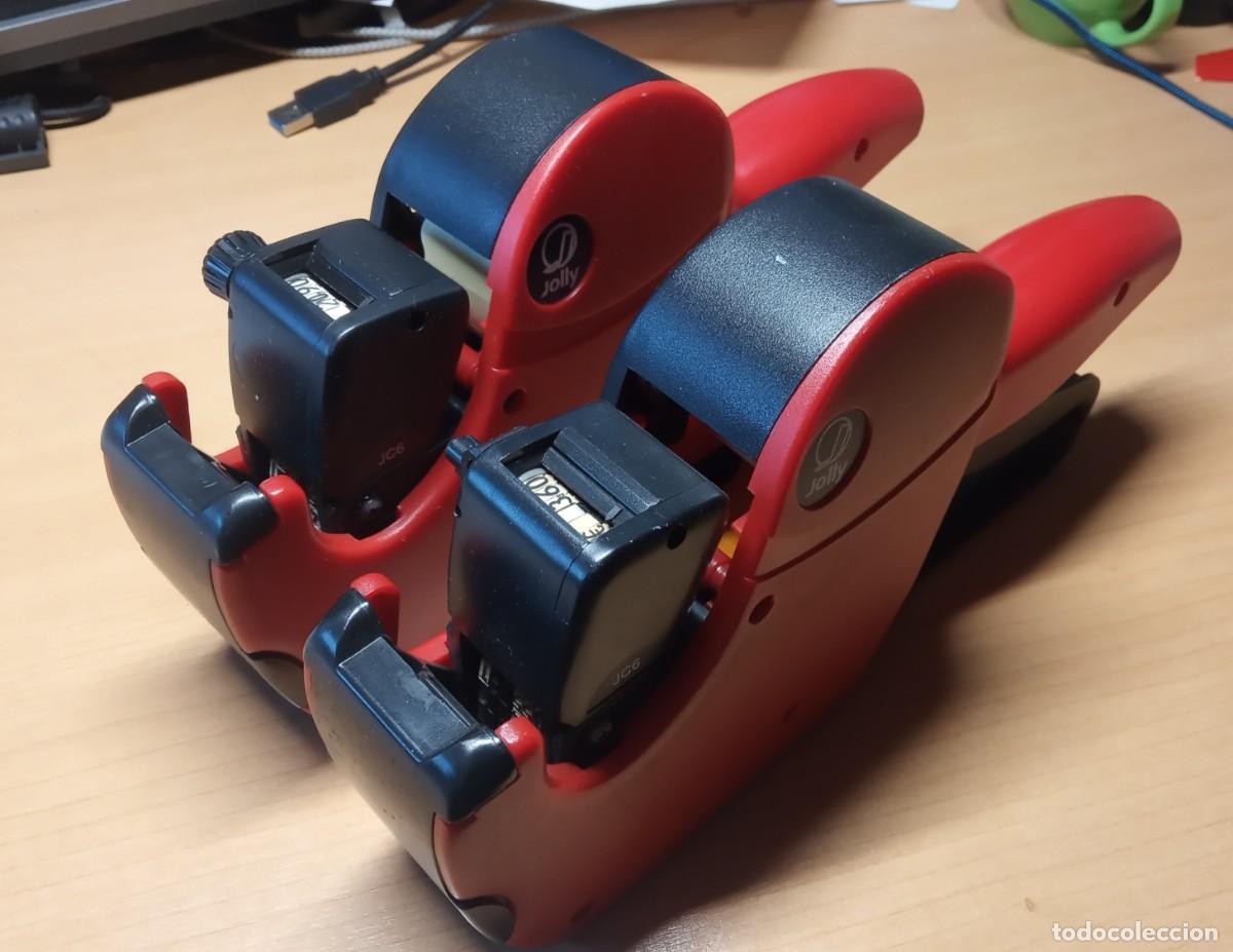 Nuovo: Lote Pistolas etiquetadoras (2 uds)+ recambios + porta rollos celo grande