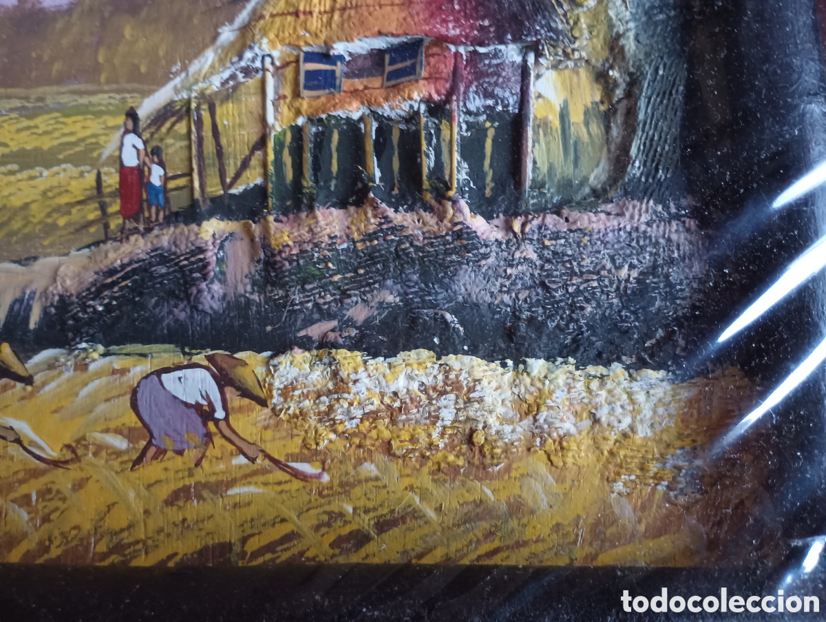 Nuevo: Cuadro de Campesinos Asi&aacute;ticos en campos - Foto 9