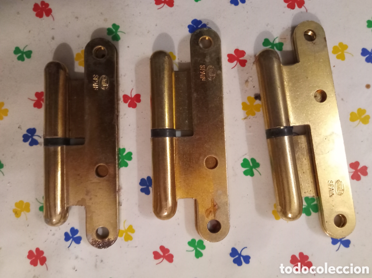 Nuevo: 3 bisagras de laton para puerta - Foto 3