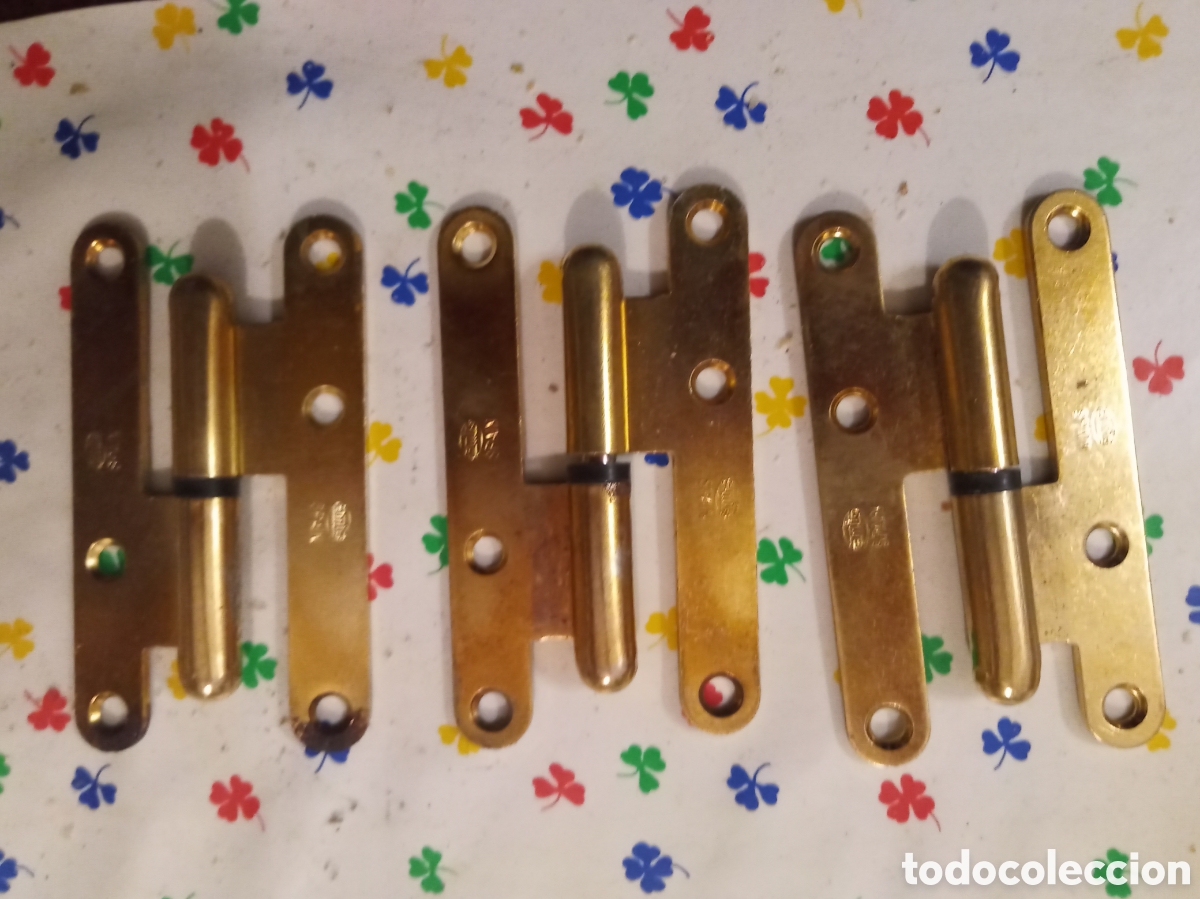 Nuevo: 3 bisagras de laton para puerta - Foto 1