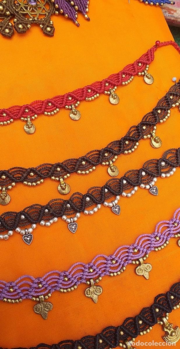 Nuevo: Tobillera Artesanal de la India Rojo Granate - Foto 5