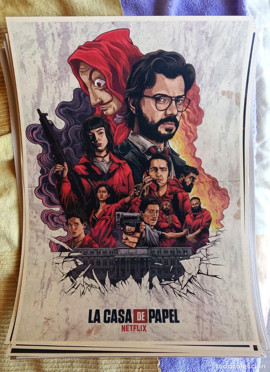 Nuevo: poster retro de La Casa de Papel (42x30 cm) - Foto 1