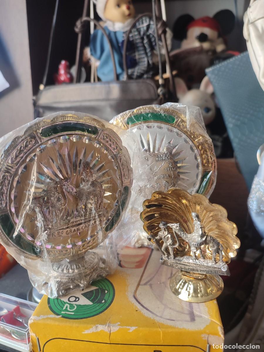 Neuf: 3 piezas met&aacute;licas souvenir a&ntilde;os 80 gran canaria