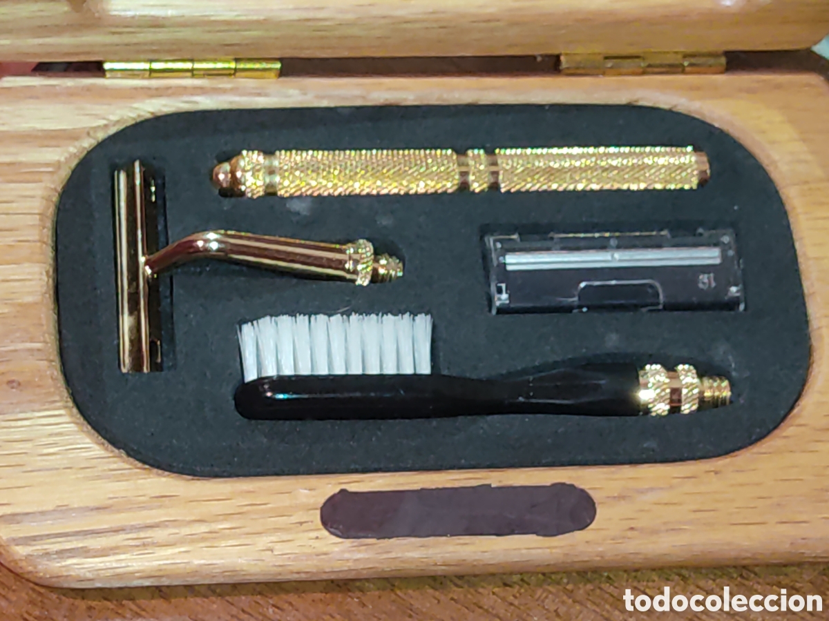 Nuevo: Set de afeitado y aseo de viaje, con caja de madera. - Foto 3