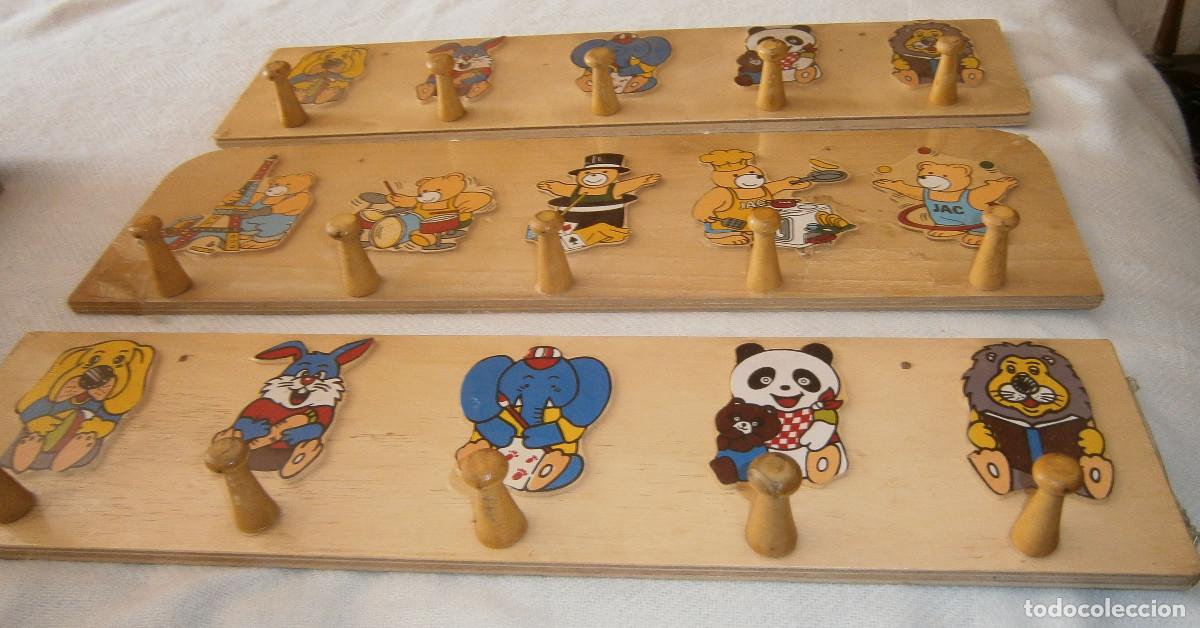 Nuevo: perchas de madera infantiles tres unidades - Foto 2