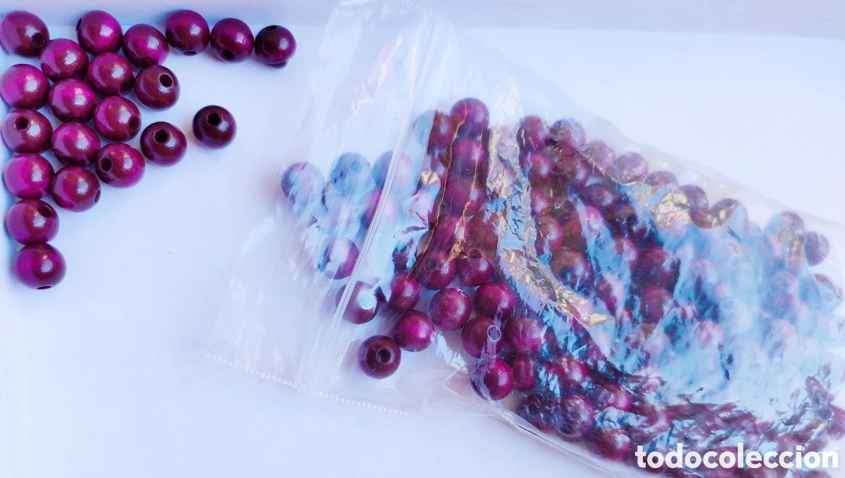 Nuevo: Cuentas de madera peque&ntilde;as violetas - Foto 2