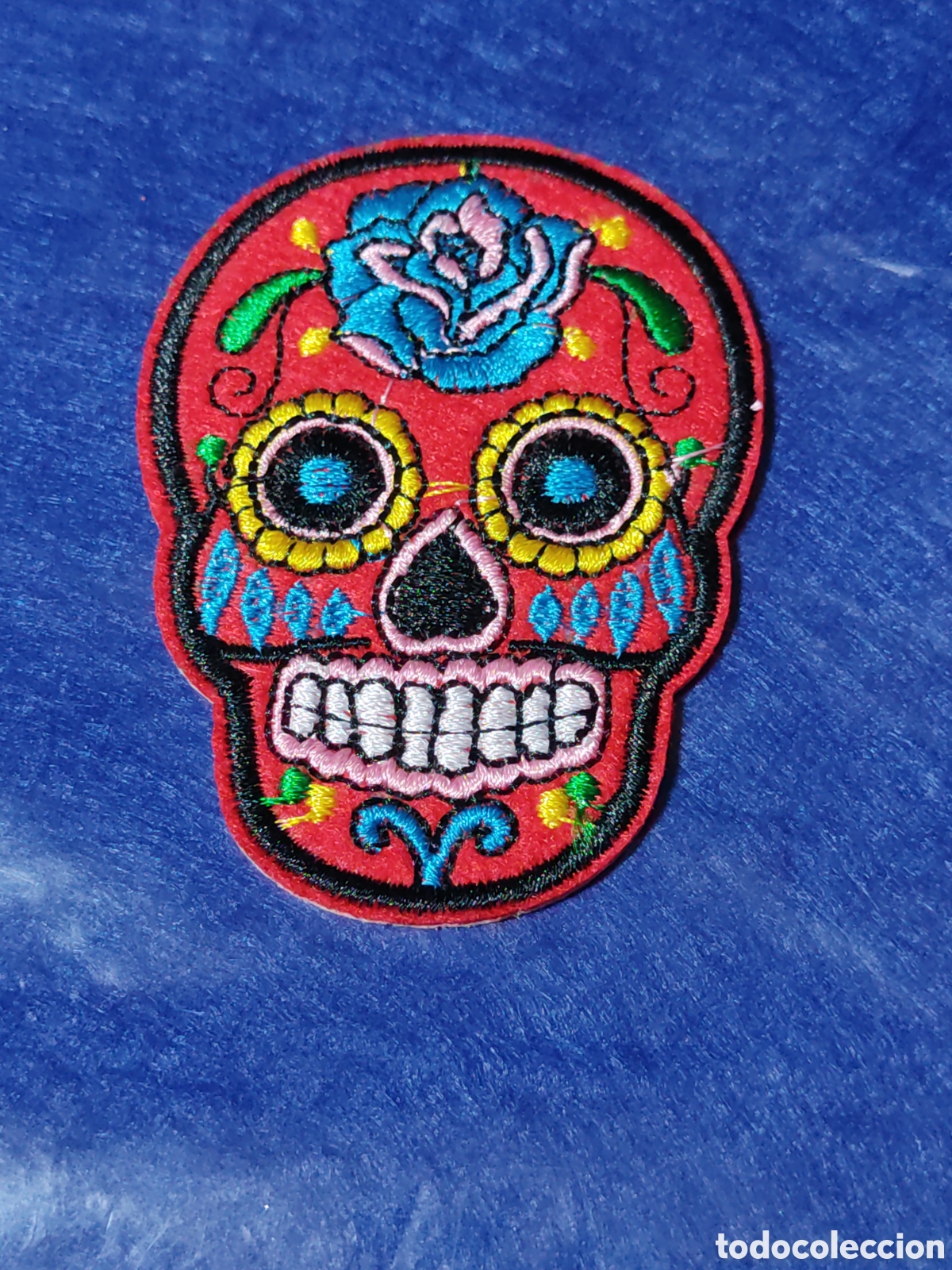 Nuevo: Parche termoadhesivo bordado calavera dia de los muertos. - Foto 1