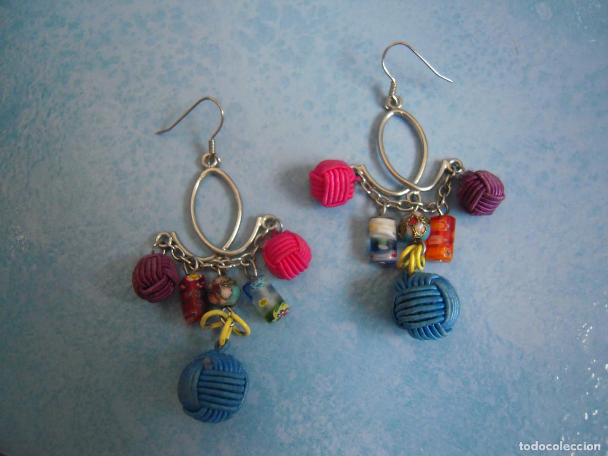 Nuevo: Pendientes plateados y multicolores - Foto 1