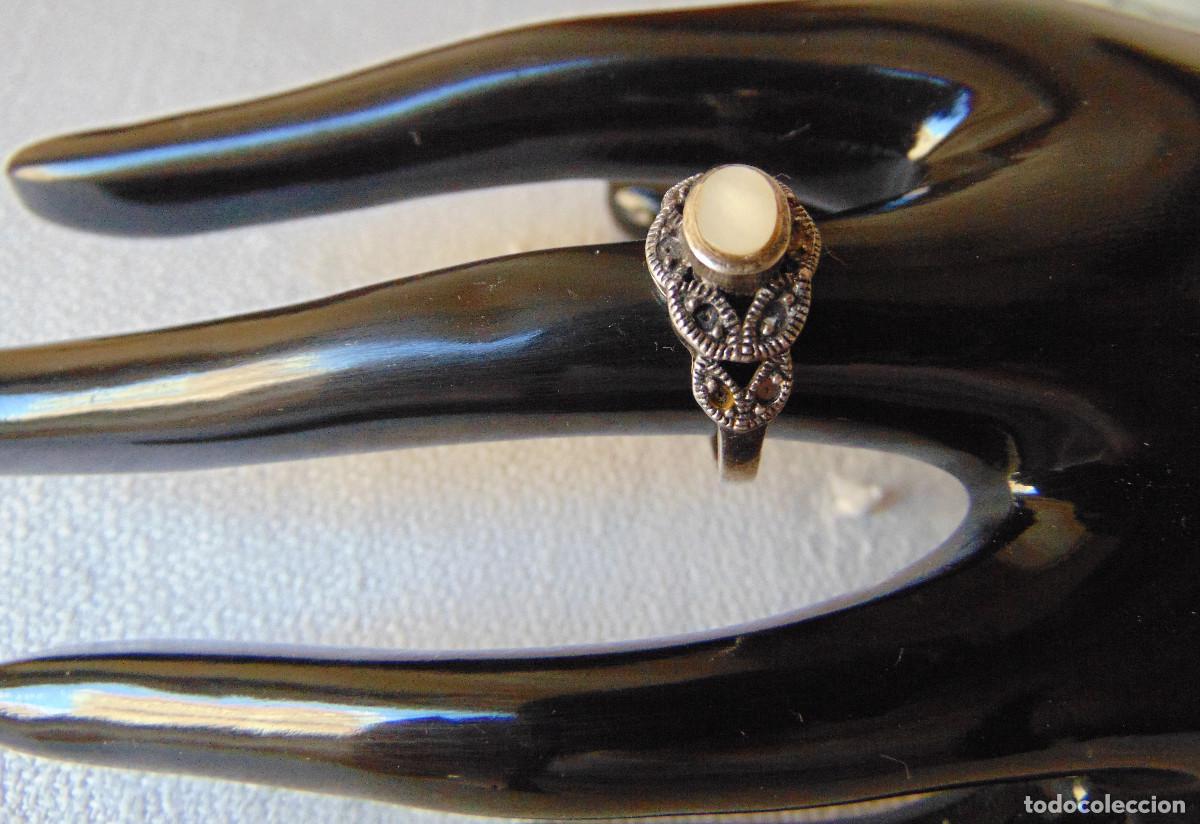 Nuevo: SORTIJA - ANILLO DE PLATA CON CONTRASTE Y NACAR- - Foto 8
