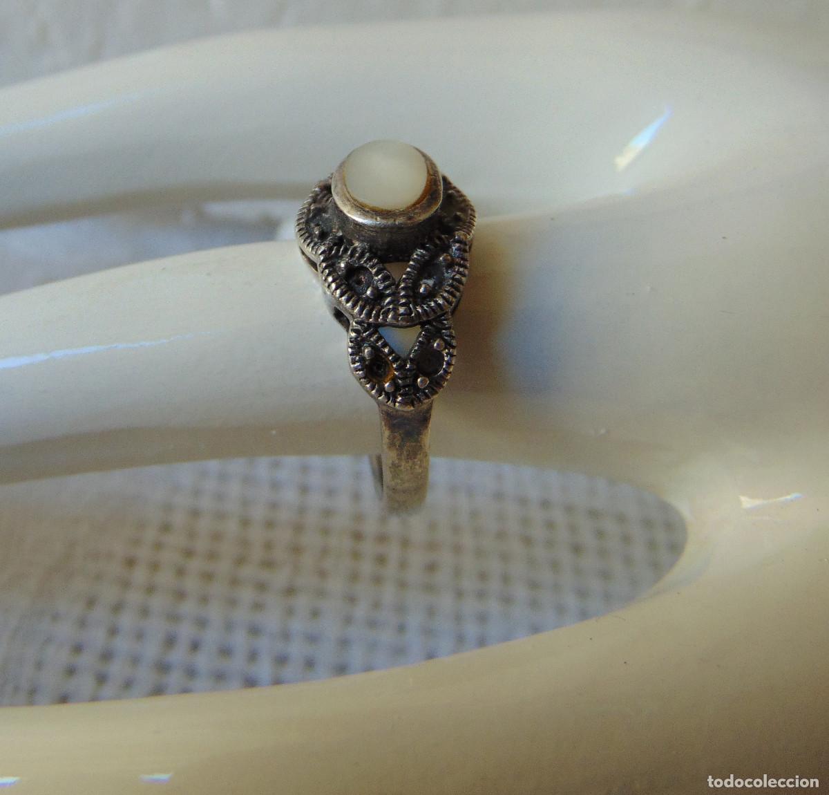 Nuevo: SORTIJA - ANILLO DE PLATA CON CONTRASTE Y NACAR- - Foto 9