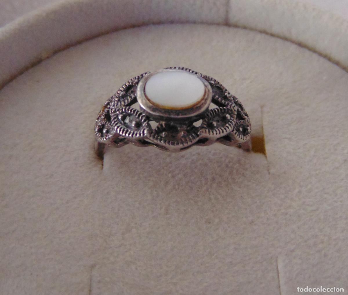 Nuevo: SORTIJA - ANILLO DE PLATA CON CONTRASTE Y NACAR- - Foto 10