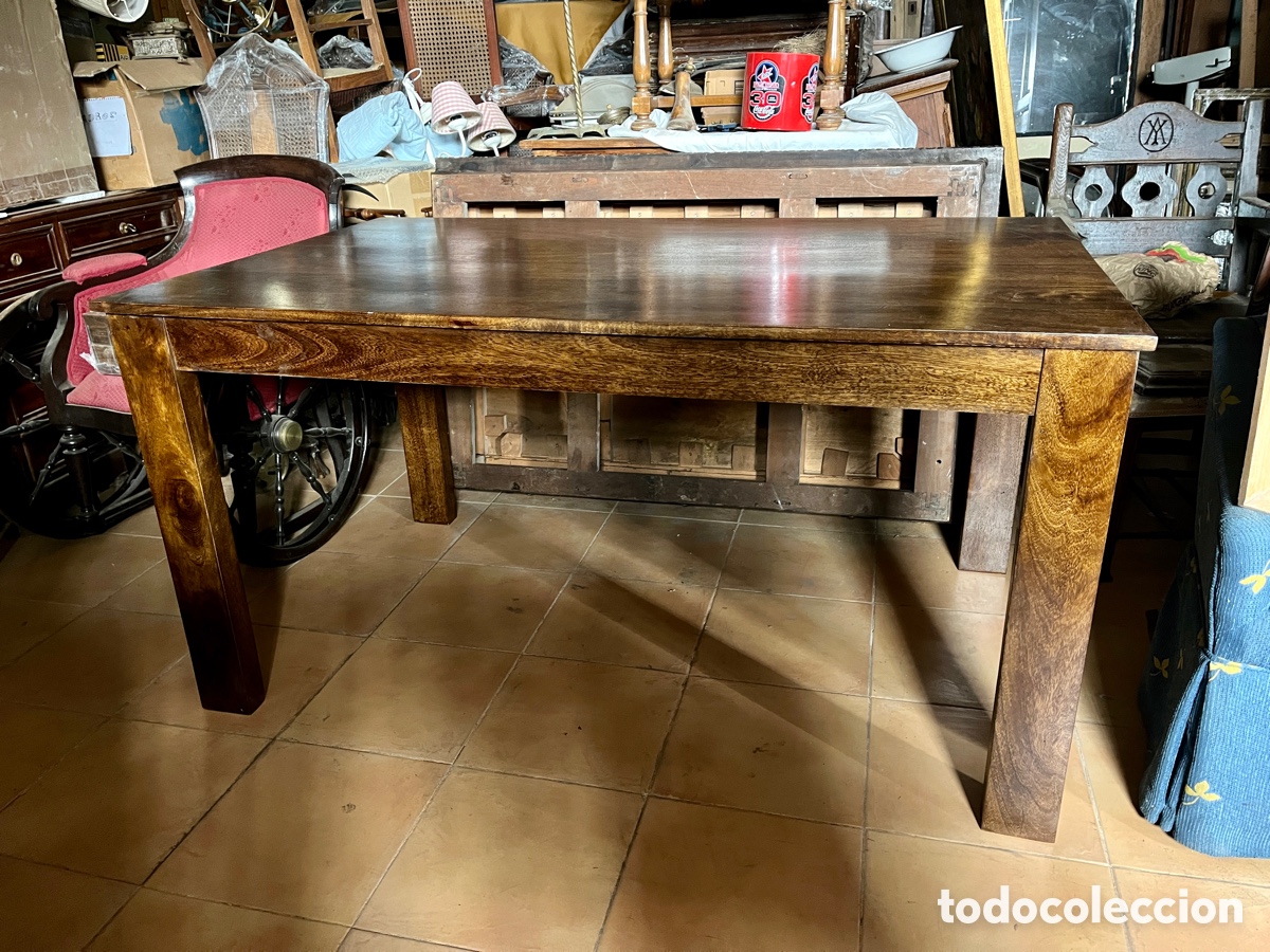 Nuevo: W Mesa de comedor nueva en madera de mango - Foto 3