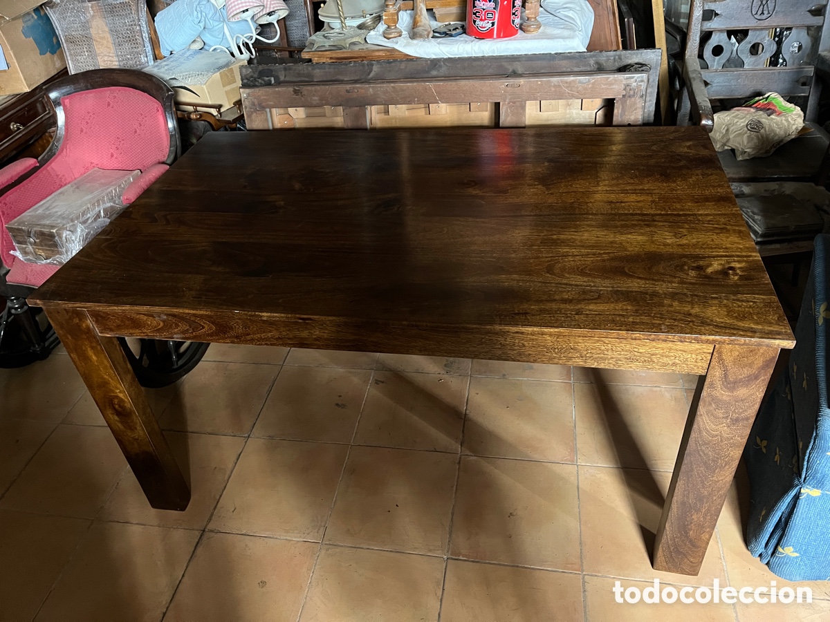 Nuevo: W Mesa de comedor nueva en madera de mango - Foto 4