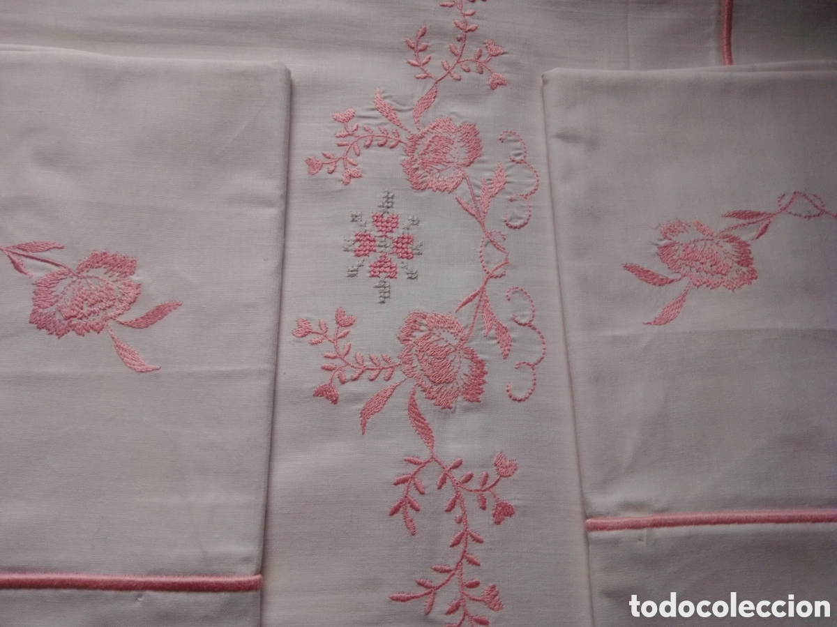 Nuevo: S&Aacute;BANA ALGOD&Oacute;N BORDADA (CAMA MATRIMONIO 135 cm.) - Foto 6