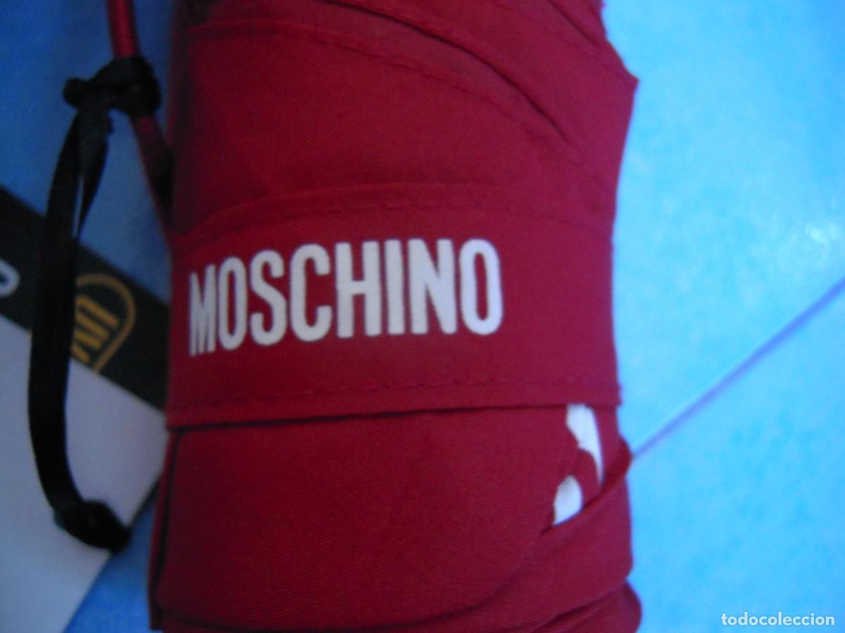 Nuevo: Paraguas plegable Moschino granate - Foto 3
