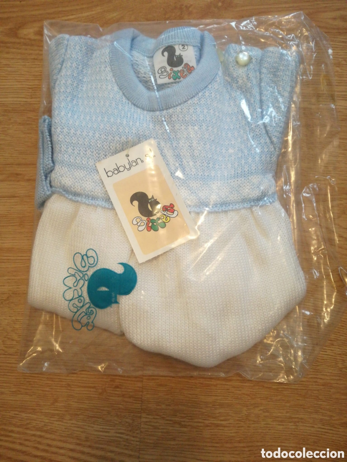Nuevo: Vestido Punto Beb&eacute; Blanco y azul - Foto 2
