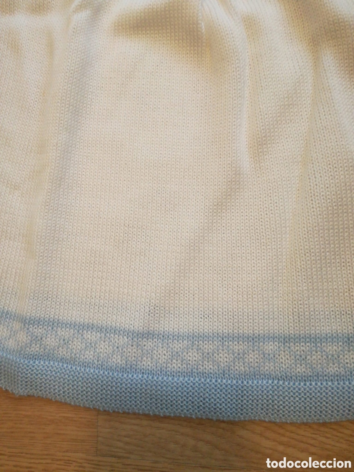 Nuevo: Vestido Punto Beb&eacute; Blanco y azul - Foto 6