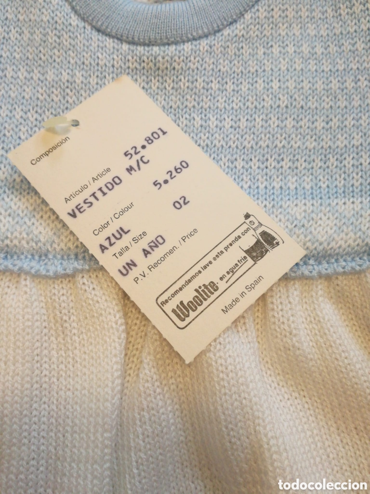 Nuevo: Vestido Punto Beb&eacute; Blanco y azul - Foto 8