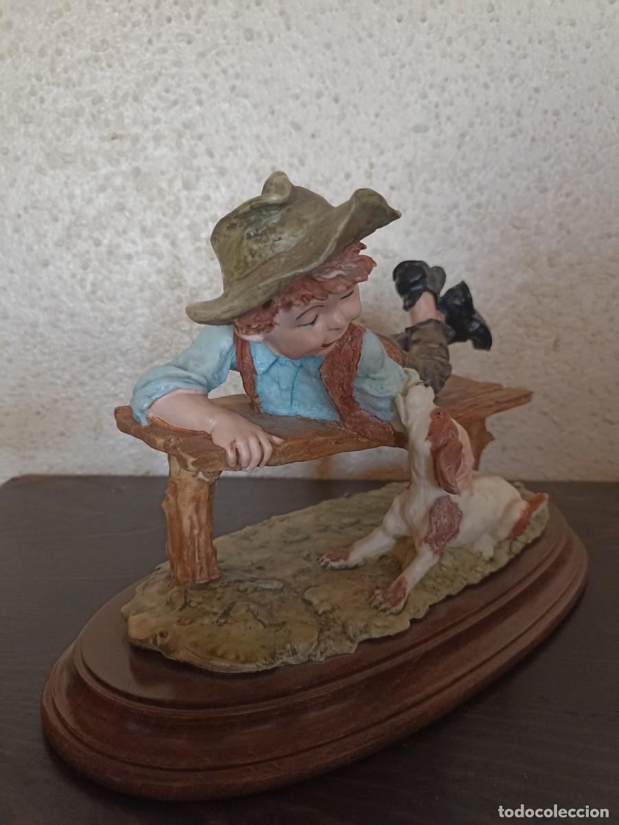 Nuevo: FIGURA NI&Ntilde;O Y PERRO RESINA - Foto 3