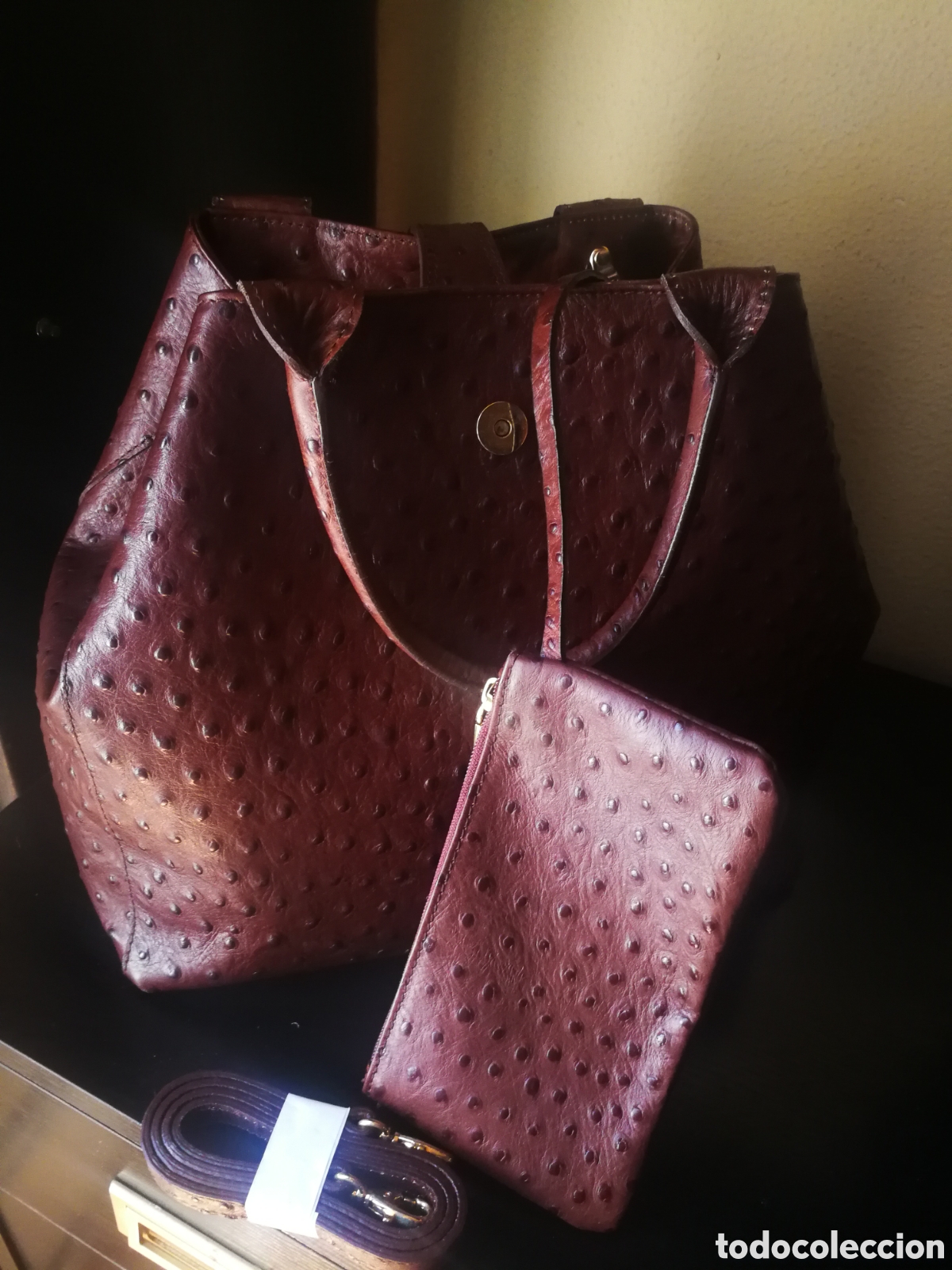 Nuevo: Bolso tote piel avestruz - Foto 5