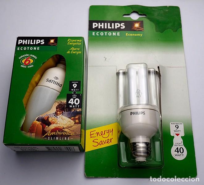 Nuevo: 2 Bombillas Philips ecotone 9 WATT. E14 y E27 - Foto 1