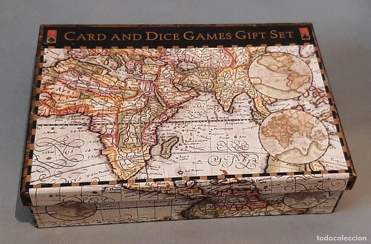 Nuevo: Robert Frederick Limited World Map Card and Dice Games Gift Set - Foto 1