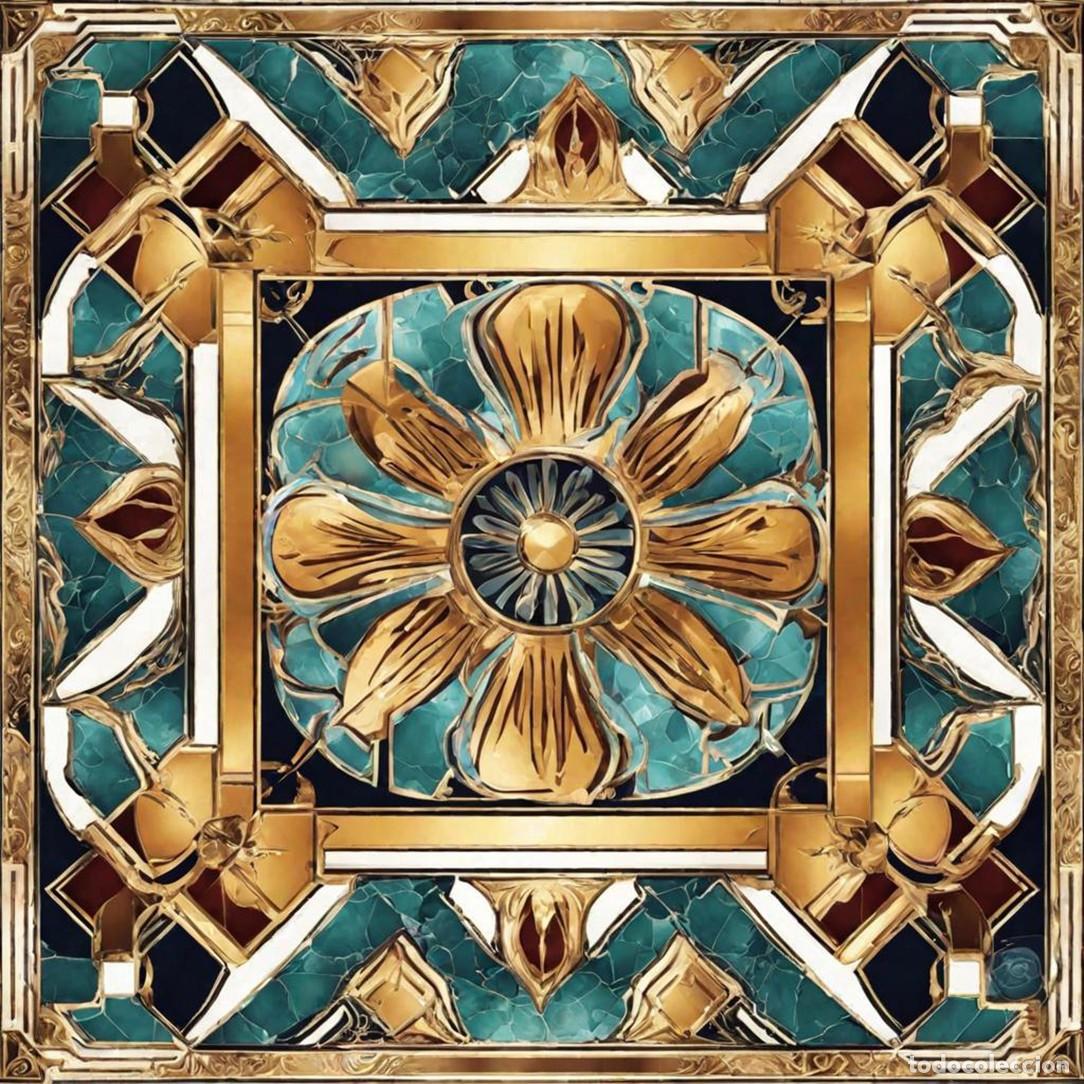 Nuevo: Azulejo de Cer&aacute;mica - Arte D&eacute;co