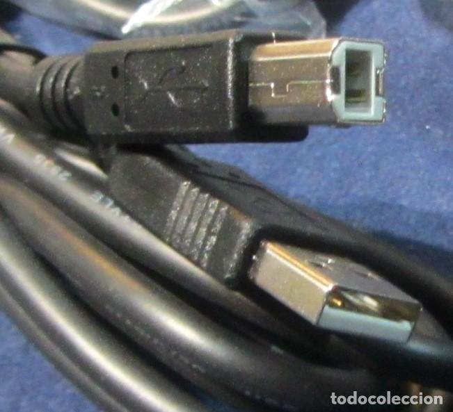 Nuevo: 13 Cable Conector USB A a USB B Negro 175 cms Con 2 filtros. - Foto 1