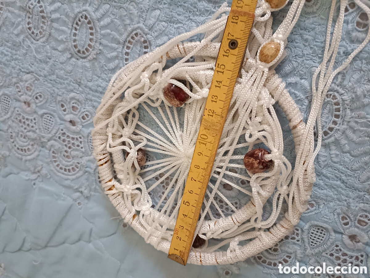 Nuevo: 3 macetas macram&eacute; de hilo blanco - Foto 2