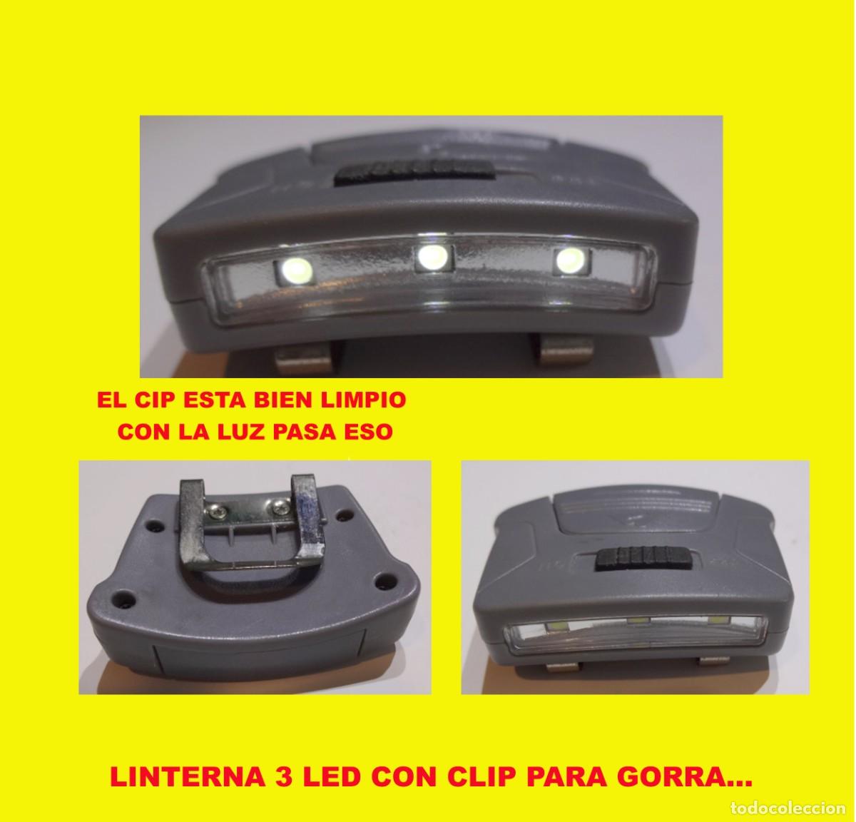 Nuevo: LINTERNA CON 3 LUCES LED Y CLIP PARA GORRA - Foto 1