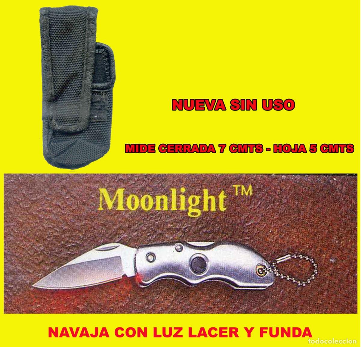 Nuevo: NAVAJA MOONLIGHT CON LACER ROJO Y FUNDA - Foto 1
