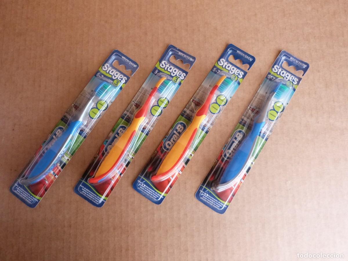 Neu: Lote 4 cepillos de dientes para ni&ntilde;os de la pelicula Cars - Stage 3 de 5 a 7 a&ntilde;os Oral-B ( nuevos )