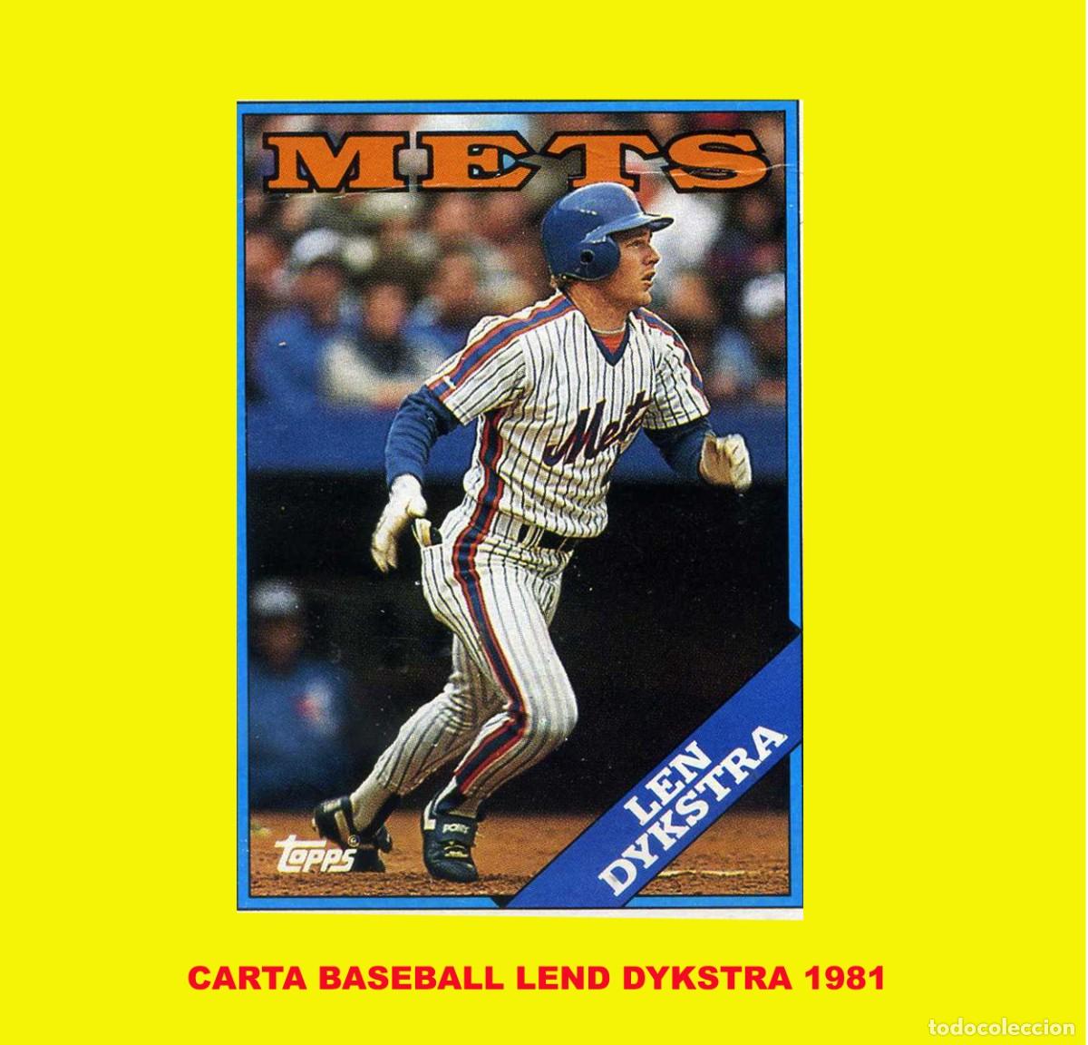 Nuevo: CARTA DE BASEBALL LEN DYKSTRA 1981 DE TOPPS - Foto 1