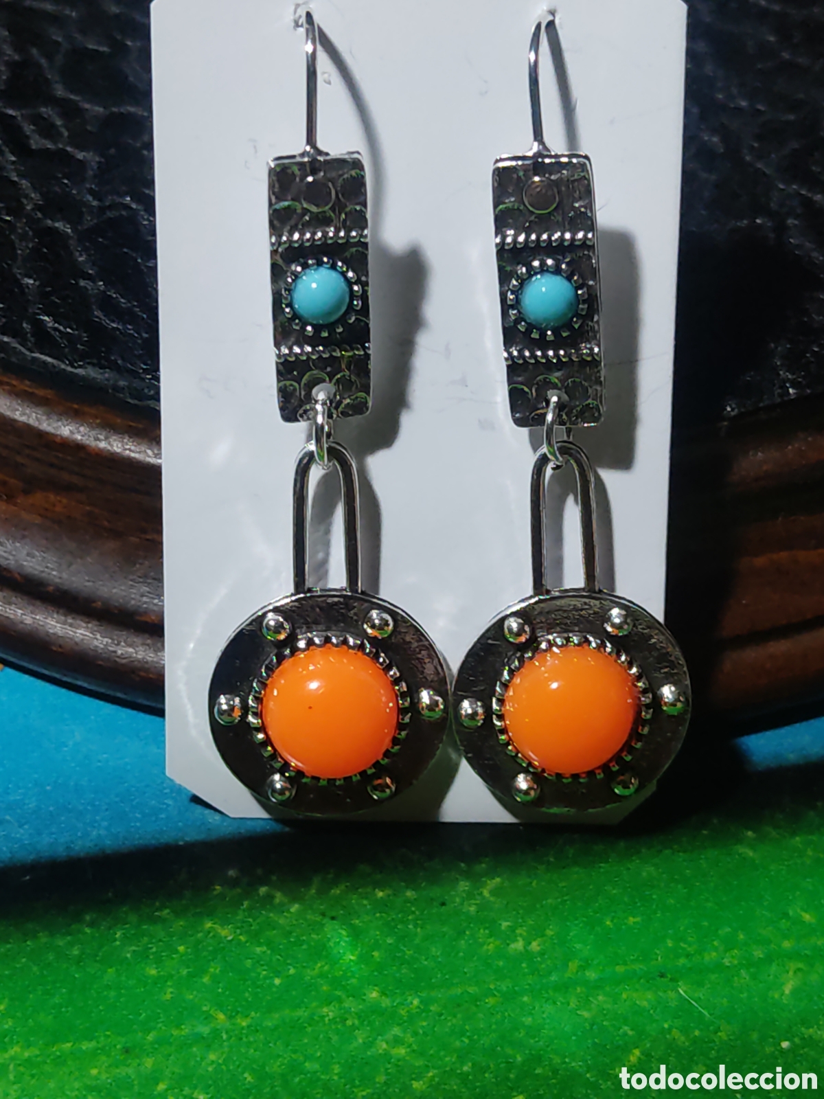 Nuevo: Pendientes largos estilo indio Navajo. - Foto 1