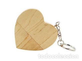 Nuevo: Pendrive Pen Drive USB Cl&eacute; 64GB Corazon (material madera) - Foto 1